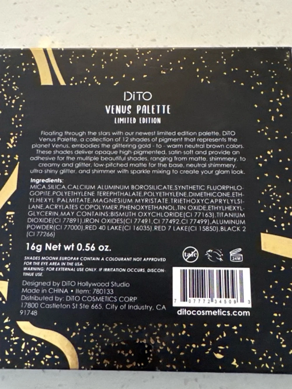 DiTO Venus Palette - Limited Edition (Yellow, Orange, Black)